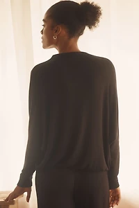 Eberjey Cozy Time Long-Sleeve Mock-Neck Top