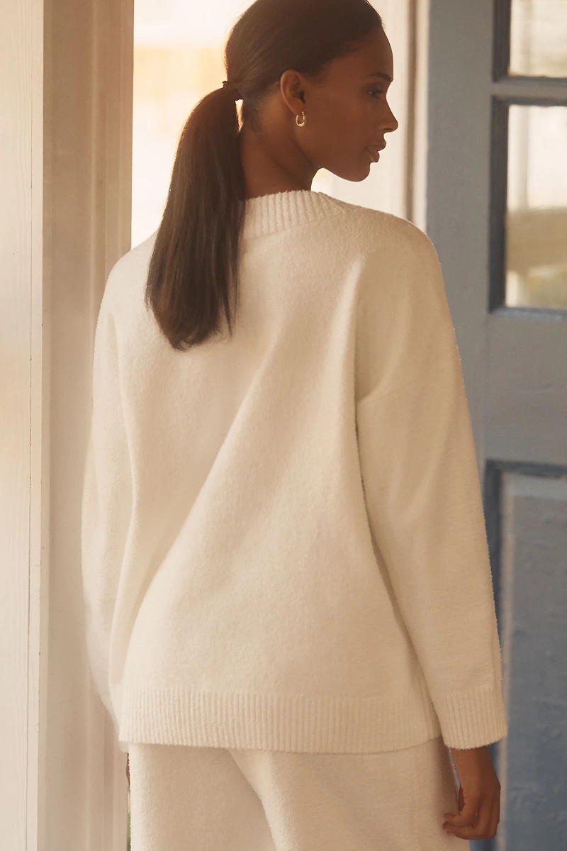 Eberjey Bouclé V-Neck Sweater