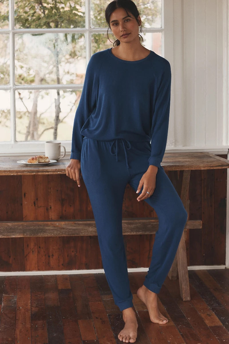 Eberjey Cozy Time Crew-Neck Pullover Sweatshirt