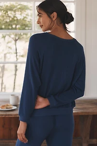 Eberjey Cozy Time Crew-Neck Pullover Sweatshirt