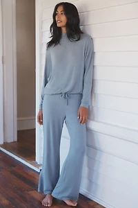 Eberjey Cozy Time Mock-Neck Pullover Sweatshirt