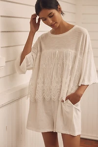 LyreBird Cotton Lace Twofer Romper