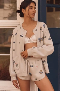 LyreBird Printed Quilted Knit Sweatshirt