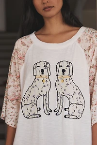 LyreBird Oversized Dog Graphic Tee