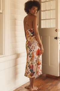 Burcu Korkmazyurek x LyreBird Silky Slip Midi Dress
