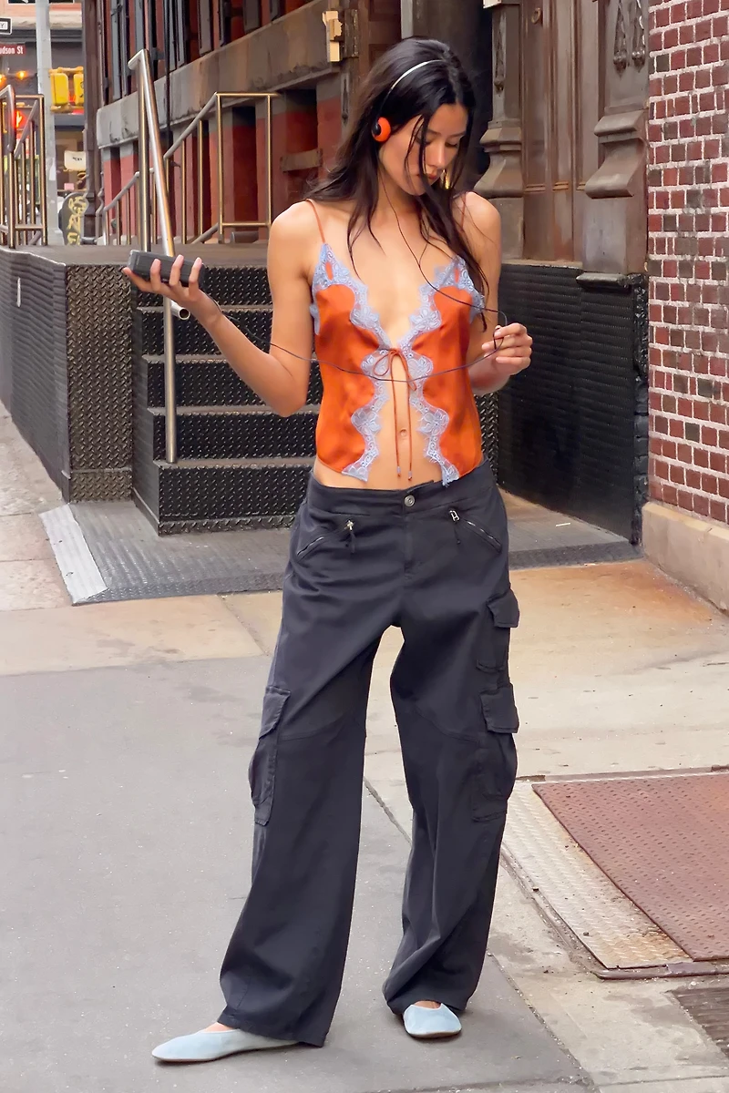Lyrebird Silken Lace Trim Flyaway Tank
