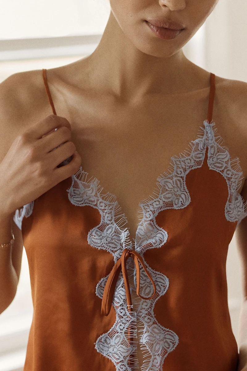 Lyrebird Silken Lace Trim Flyaway Tank