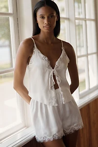Lyrebird Silken Lace-Trim Flyaway Tank