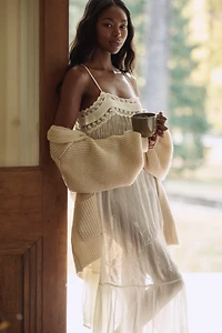 LyreBird Pleated Chiffon Midi Dress