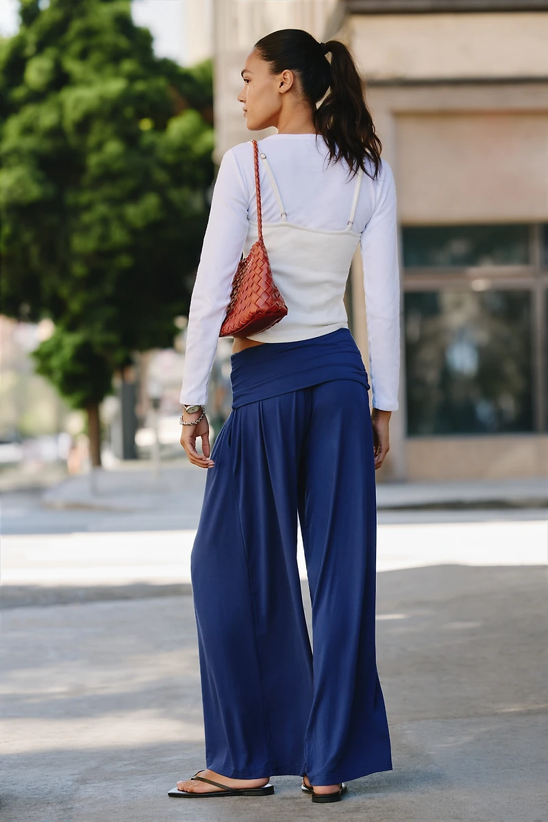LyreBird  Foldover Wide-Leg Pants ModaLuxe