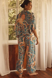 Printfresh Octopus Isle Short-Sleeve Pajama Set