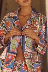 Printfresh Colorful Coast Short-Sleeve Pajama Set