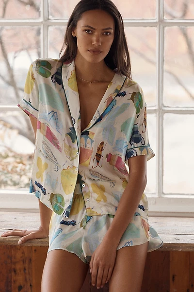The LyreBird Silky Pajama Shorts