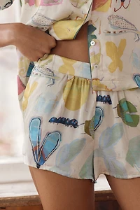 The LyreBird Silky Pajama Shorts