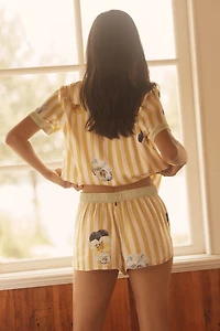 By Anthropologie Silky Patterned Pajama Shorts