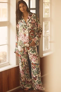 By Anthropologie Oversized Button-Front Pajama Shirt