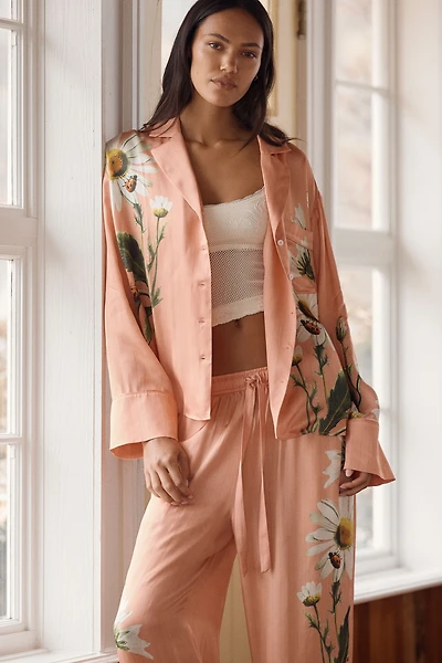 The LyreBird Silky Oversized Pajama Shirt
