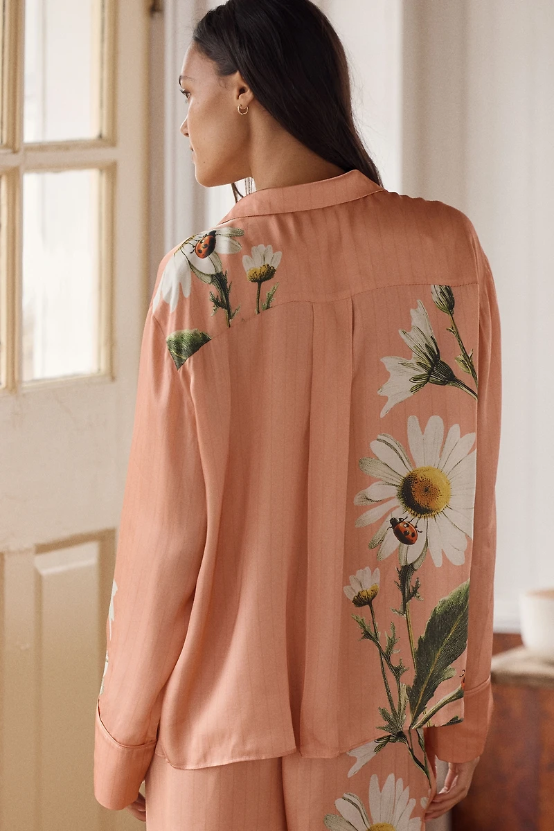 LyreBird Silky Oversized Pajama Shirt