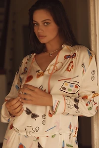 Phthalo Ruth x LyreBird Silky Pullover Top
