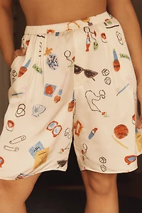 Phthalo Ruth x LyreBird Silky Bermuda Pull-On Shorts