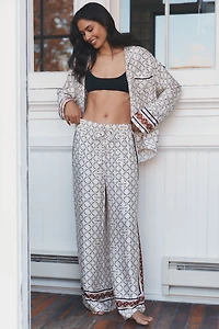 Maeve Silky Wide-Leg Pajama Pants