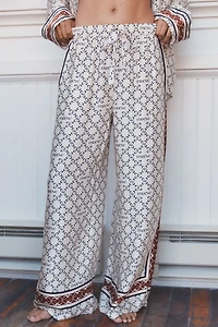 Maeve Silky Wide-Leg Pajama Pants