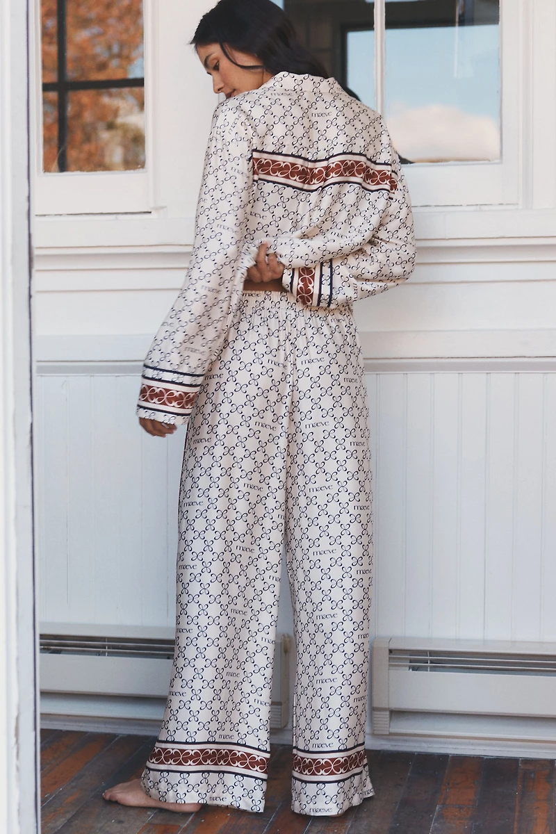 Maeve Silky Wide-Leg Pajama Pants