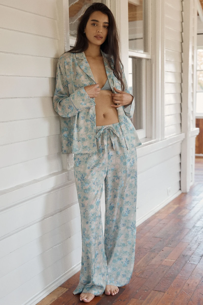 LyreBird Long-Sleeve Buttondown Pajama Top