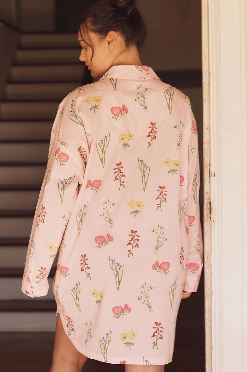 BedHead PJs Plus Western Wildflowers Boyfriend Pajama Shirt