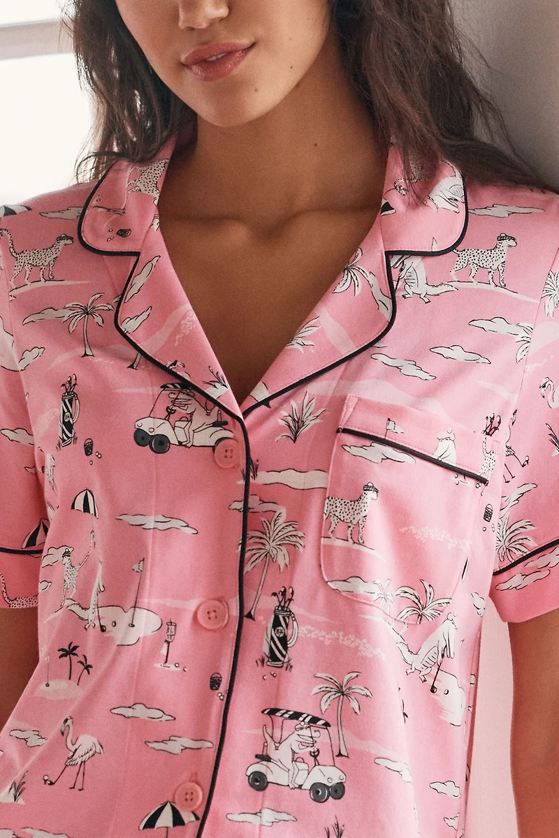 BedHead PJs Putting Pink Organic Cotton Pajama Set