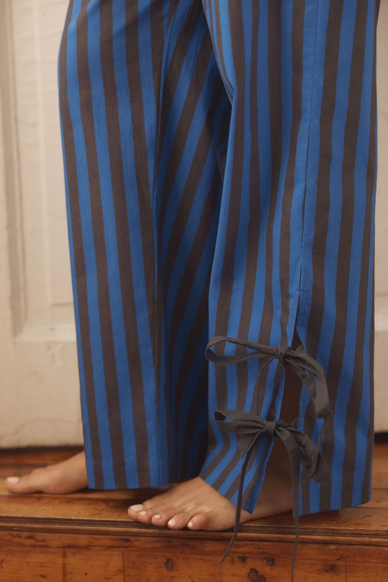 Damson Madder Floki Stripe Cotton Pajama Set