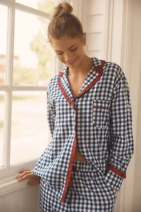 Damson Madder Antonia Gingham Cotton Pajama Set