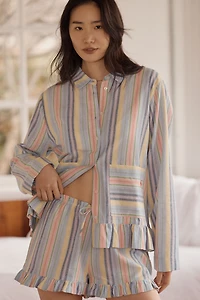 Damson Madder Frill Flori Long-Sleeve Top