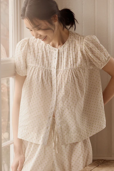 Damson Madder Meadow Cotton Boxy Top