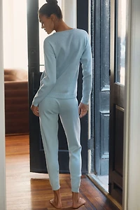 Papinelle Cozy Pointelle Long-Sleeve Top & Jogger Pants Set