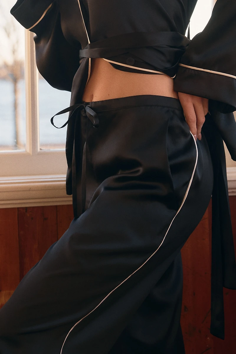 Papinelle Sylvie Washable Silk Wrap Pajama Set