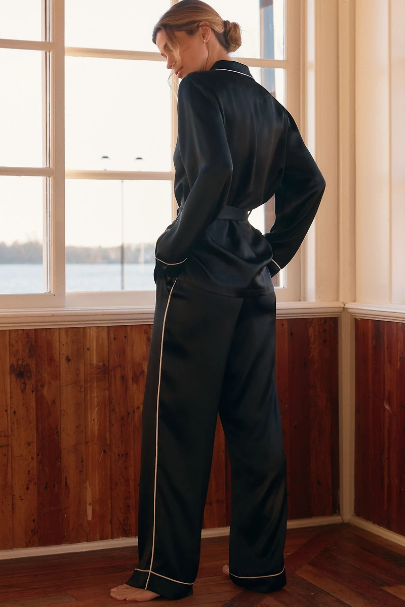 Papinelle Sylvie Washable Silk Wrap Pajama Set