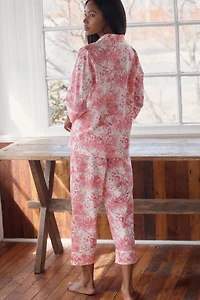 Papinelle Toile De Jouy Cotton Crop Pajama Set