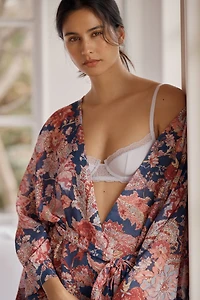 Papinelle Ella Midi Cotton-Silk Robe