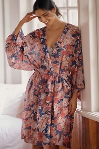 Papinelle Ella Midi Cotton-Silk Robe