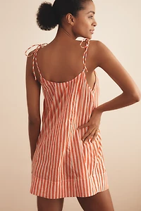 Farm Rio x Anthropologie Tie-Strap Mini Nap Dress