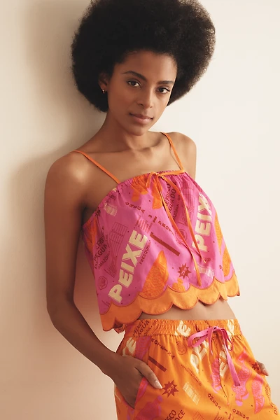 Farm Rio x Anthropologie Printed Scallop-Hem Swing Cami