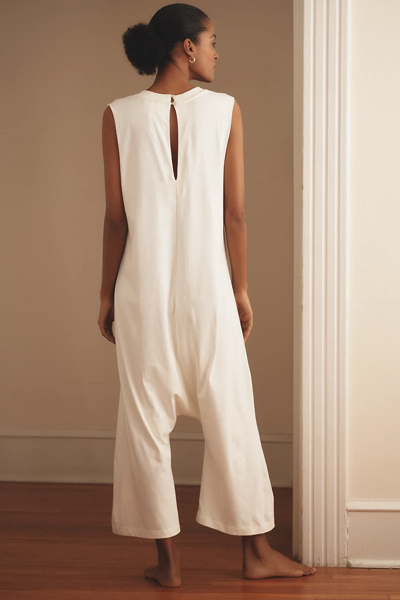 Farm Rio x Anthropologie Sleeveless Knit Graphic Jumpsuit