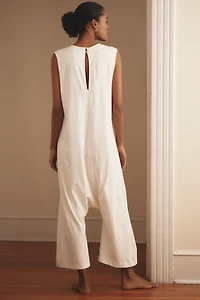 Farm Rio x Anthropologie Sleeveless Knit Graphic Jumpsuit
