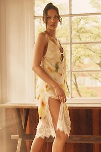 LyreBird Plunge-Neck Midi Slip Dress