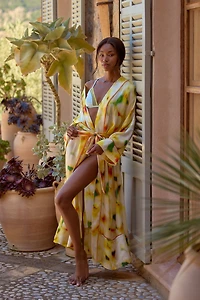 LyreBird Satin Maxi Robe