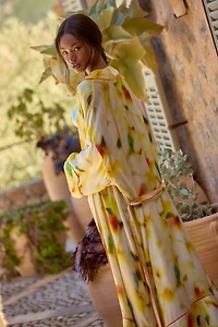 LyreBird Satin Maxi Robe
