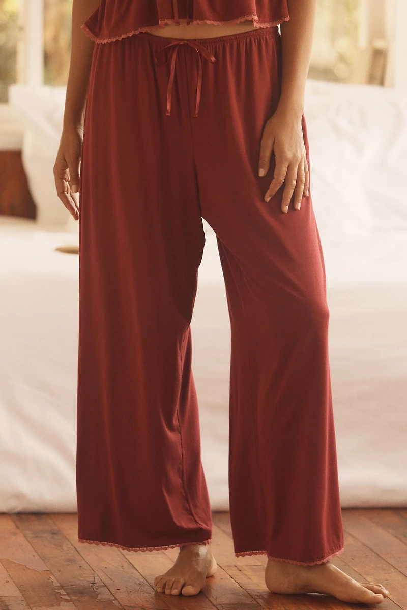 The Briar Lace-Trim Pants