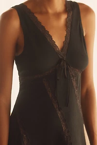 LyreBird Pointelle Lace Mini Dress