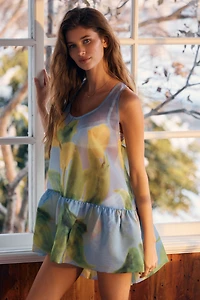 LyreBird Printed Organza Chemise
